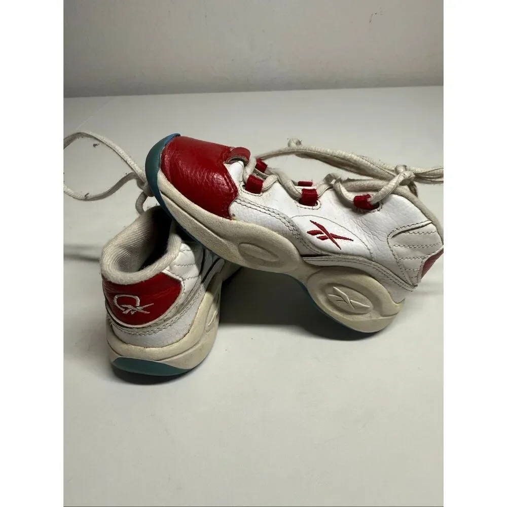 REEBOK QUESTION MID INFANT/TODDLER RED WHITE Size 9